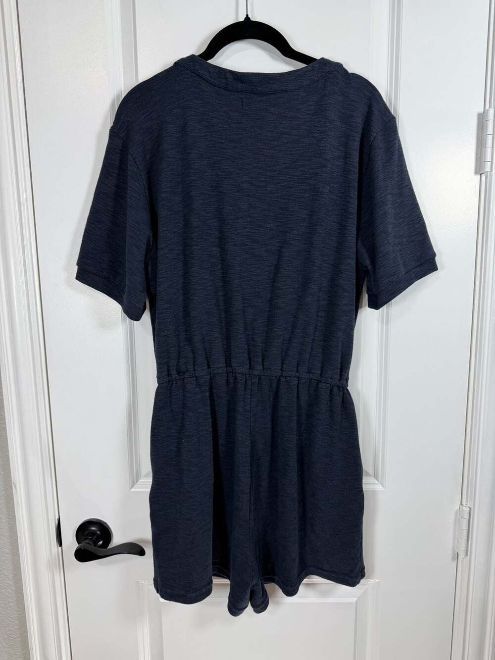 Mod Ref Women's Navy Knit Button-Front Henley Sho… - image 2